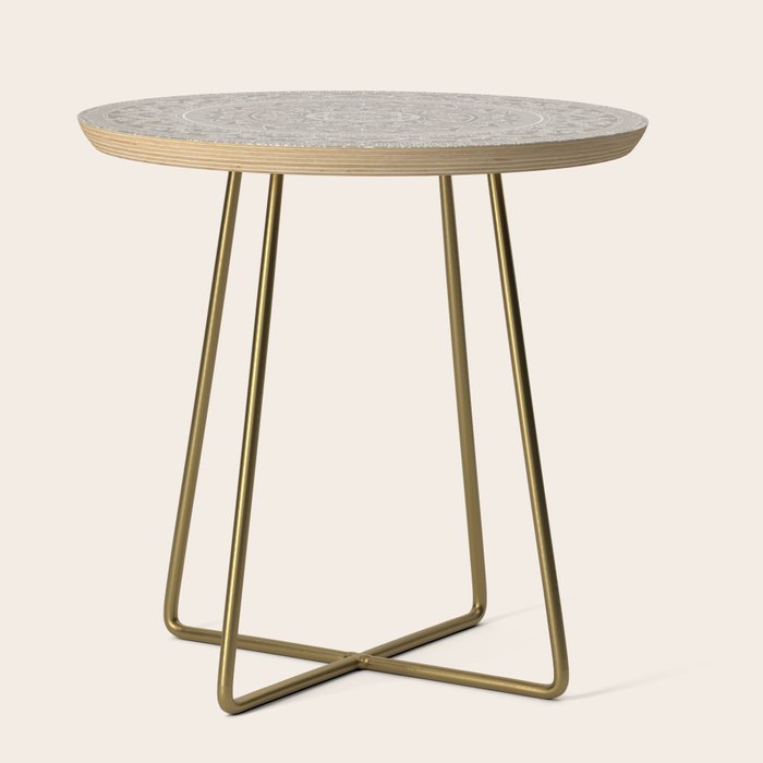 Mandala - Taupe Side Table Gallery Image 1