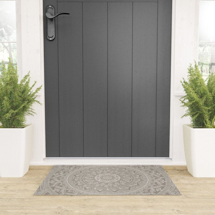 Mandala - Taupe Welcome Mat Gallery Image 3