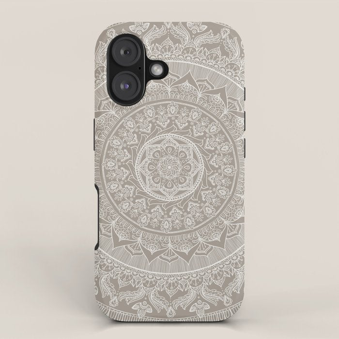 Mandala - Taupe iPhone Case Gallery Image 1