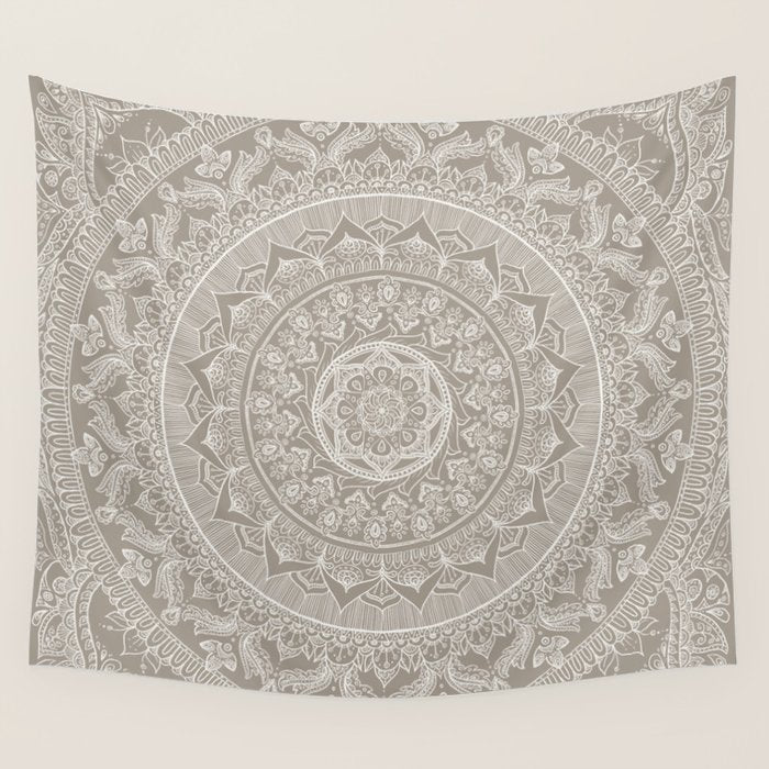 Mandala - Taupe Wall Tapestry Gallery Image 1