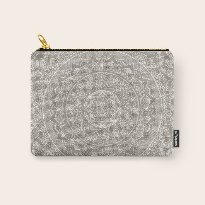Mandala - Taupe Carry All Pouch Gallery Image 1