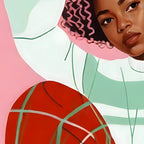 Un-Confine, Free Spirit Colorful People, Plaid Check Pattern Black Woman Afro, Tartar Fashion Eclectic Bohemian, Hep Chic Illustration Painting Coffee Mug Gallery Image 2