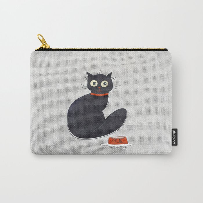 Black Silly Cat  Carry All Pouch Gallery Image 1