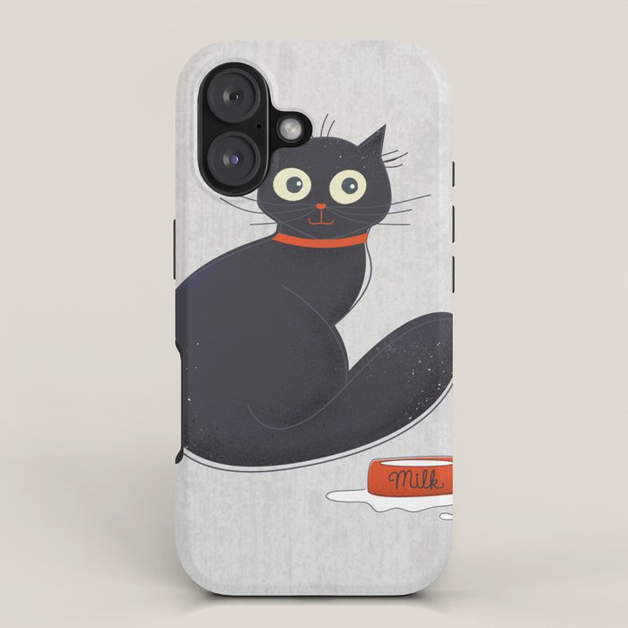Black Silly Cat  iPhone Case Gallery Image 1