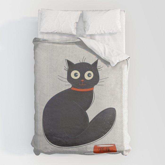 Black Silly Cat  Duvet Cover Gallery Image 6