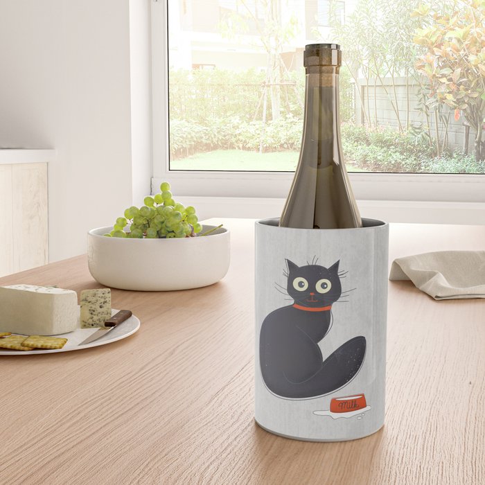 Black Silly Cat  Wine Chiller Gallery Image 4