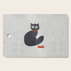 Black Silly Cat  Cutting Board Gallery Image 1