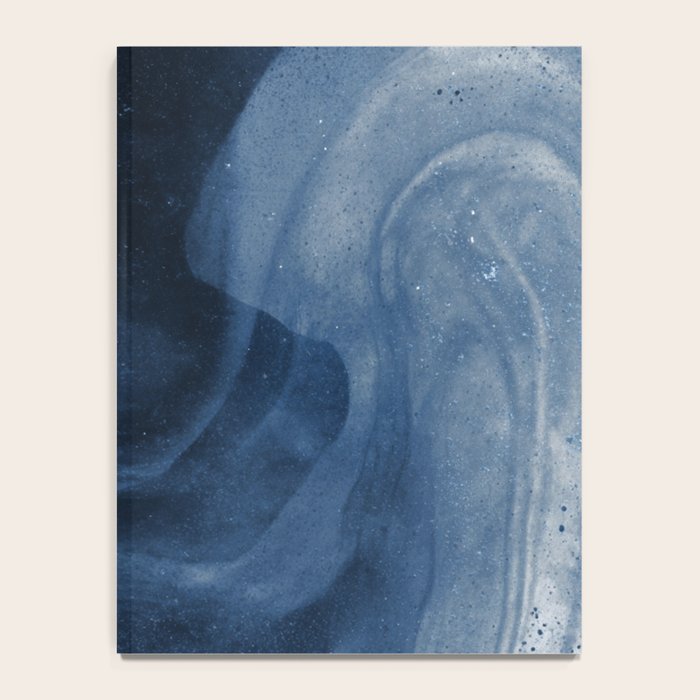 Dusty Blue Ink Swirl - Moody Indigo Wash Notebook Gallery Image 4