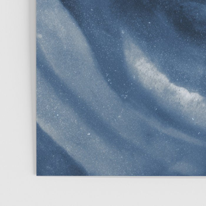 Dusty Blue Ink Swirl - Moody Indigo Wash Poster Gallery Image 3
