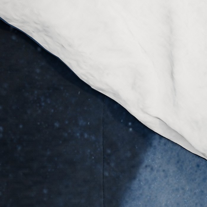 Dusty Blue Ink Swirl - Moody Indigo Wash Comforter Gallery Image 4
