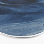 Dusty Blue Ink Swirl - Moody Indigo Wash Bath Mat Gallery Image 3