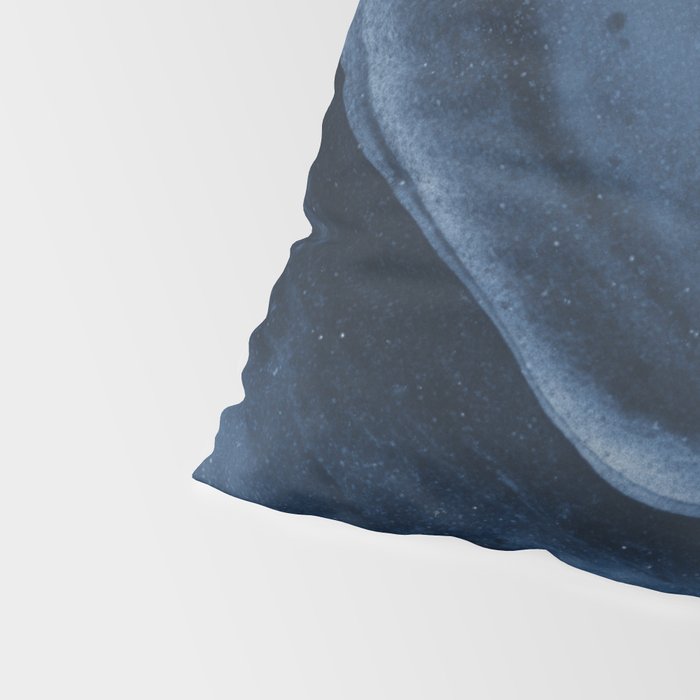 Dusty Blue Ink Swirl - Moody Indigo Wash Pillow Sham Gallery Image 4