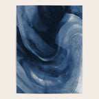 Dusty Blue Ink Swirl - Moody Indigo Wash Poster Gallery Image 4