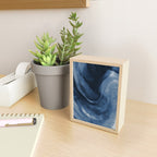Dusty Blue Ink Swirl - Moody Indigo Wash Mini Art Print Gallery Image 2