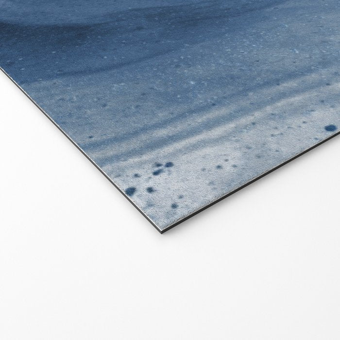 Dusty Blue Ink Swirl - Moody Indigo Wash Welcome Mat Gallery Image 2