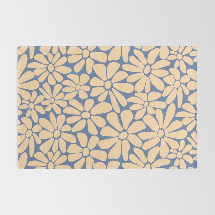 Retro Floral - Indigo  Rug Gallery Image 2