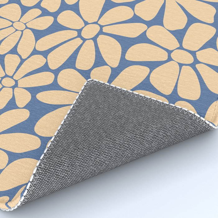 Retro Floral - Indigo  Rug Gallery Image 4