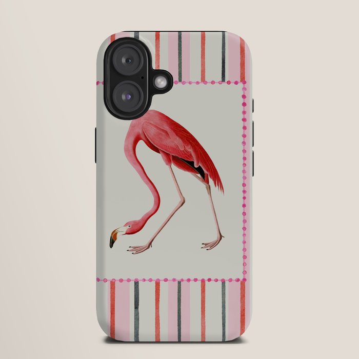 Stripey Pink Flamingo iPhone Case Gallery Image 9