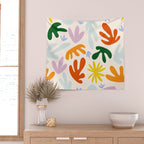 Rainbow Matisse Pattern Wall Tapestry Gallery Image 2