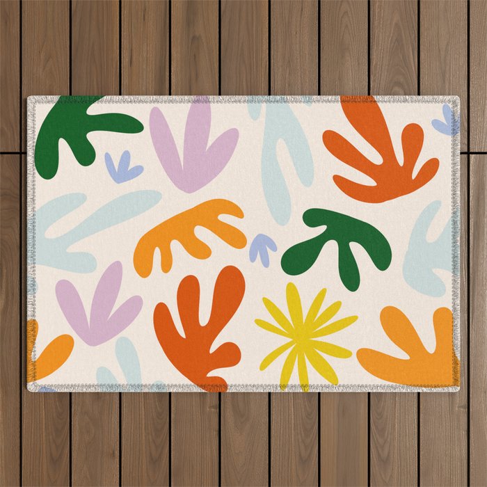 Rainbow Matisse Pattern Outdoor Rug Gallery Image 1