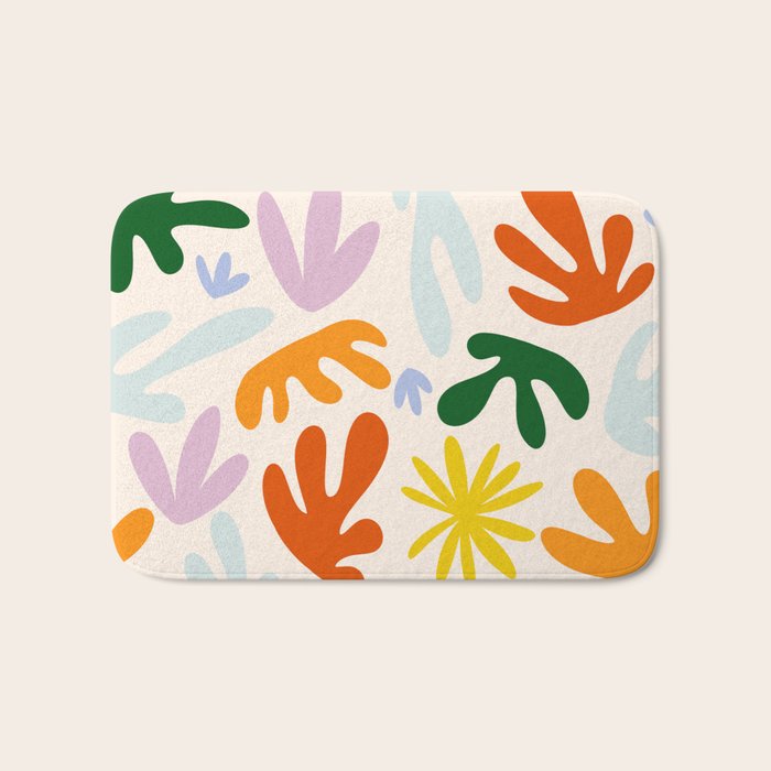 Rainbow Matisse Pattern Bath Mat Gallery Image 1