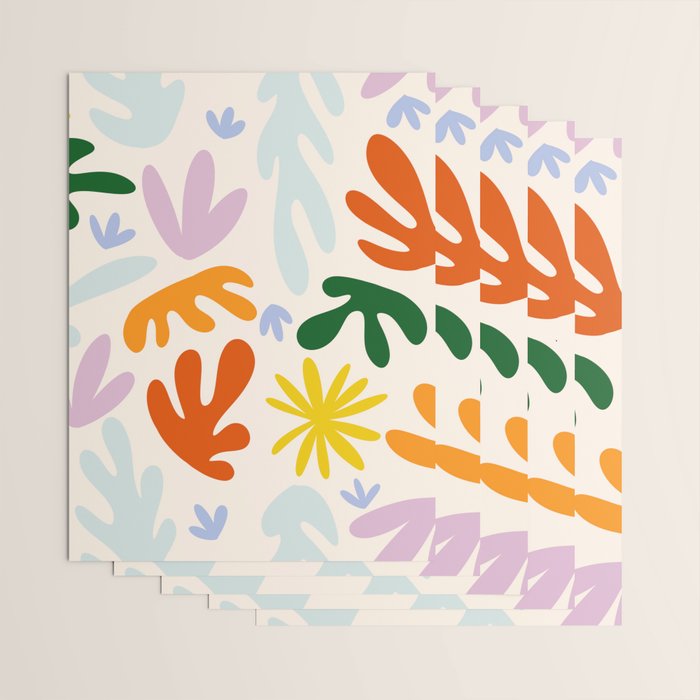 Rainbow Matisse Pattern Wrapping Paper Gallery Image 3