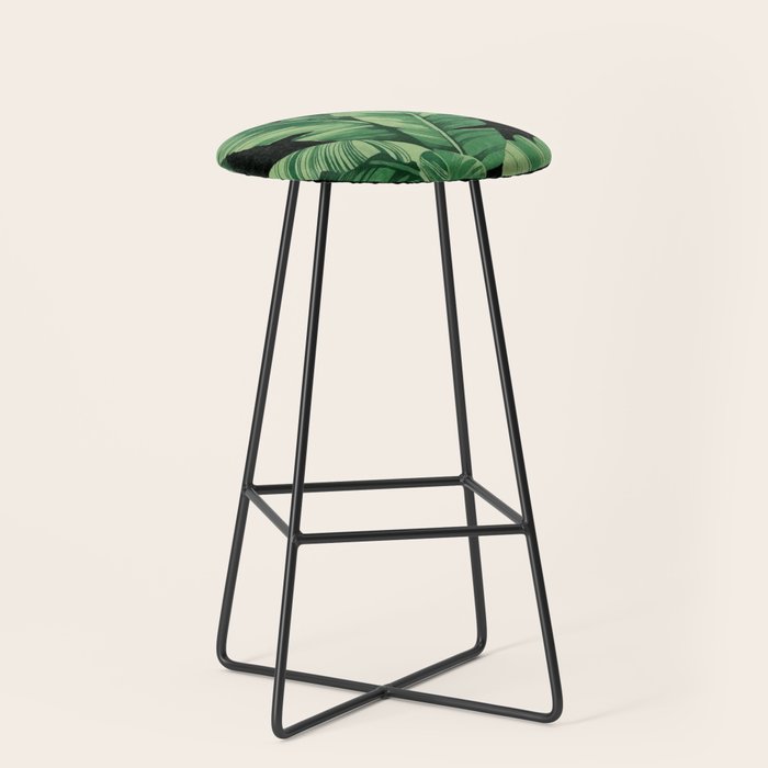 Tropical banana leaves II Stool Gallery Image 1