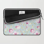 Hygge Hand Painted Watercolor Magnolia Blossoms Laptop Sleeve Gallery Image 2