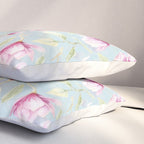Hygge Hand Painted Watercolor Magnolia Blossoms Pillow Sham Gallery Image 3