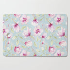 Hygge Hand Painted Watercolor Magnolia Blossoms Cutting Board Gallery Image 1