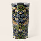 William Morris Strawberry Thief pattern Travel Mug Gallery Image 1