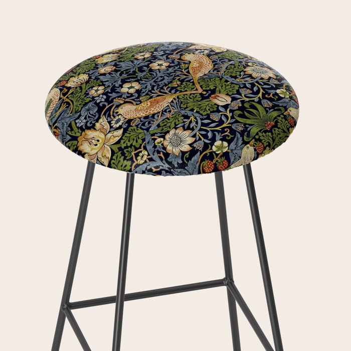 William Morris Strawberry Thief pattern Stool Gallery Image 2