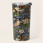 William Morris Strawberry Thief pattern Travel Mug Gallery Image 2