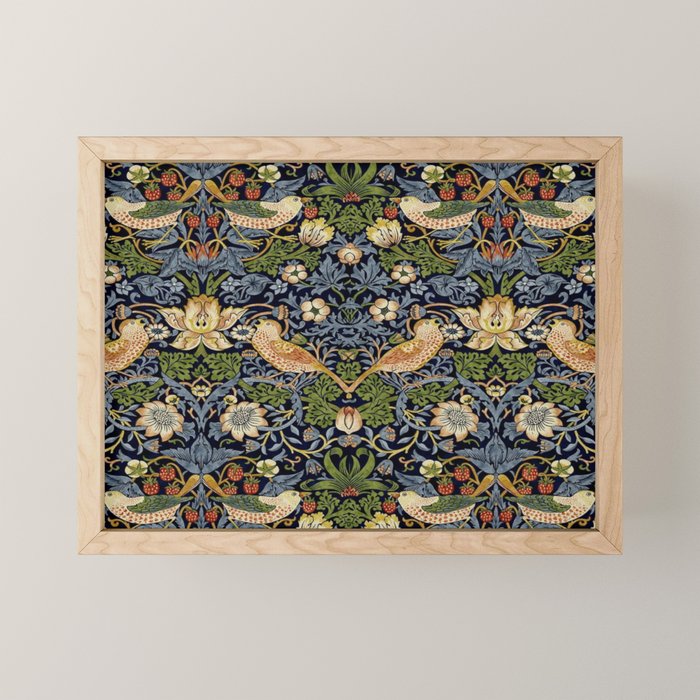 William Morris Strawberry Thief pattern Mini Art Print Gallery Image 1