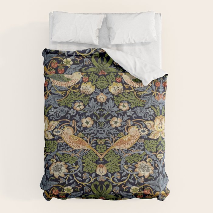 William Morris Strawberry Thief pattern Comforter Gallery Image 6
