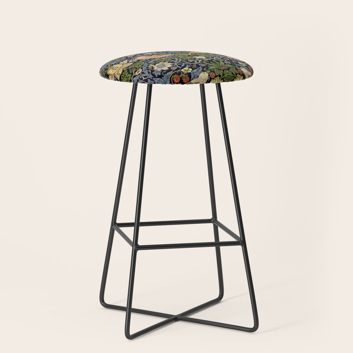 William Morris Strawberry Thief pattern Stool Gallery Image 1