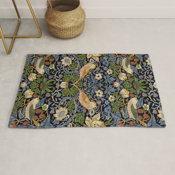 William Morris Strawberry Thief pattern Rug Gallery Image 1