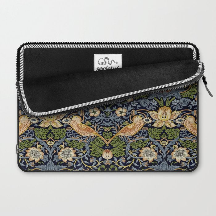 William Morris Strawberry Thief pattern Laptop Sleeve Gallery Image 2