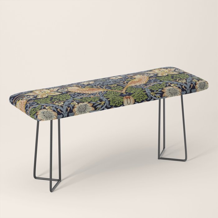 William Morris Strawberry Thief pattern Bench Gallery Image 1