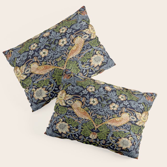 William Morris Strawberry Thief pattern Pillow Sham Gallery Image 3