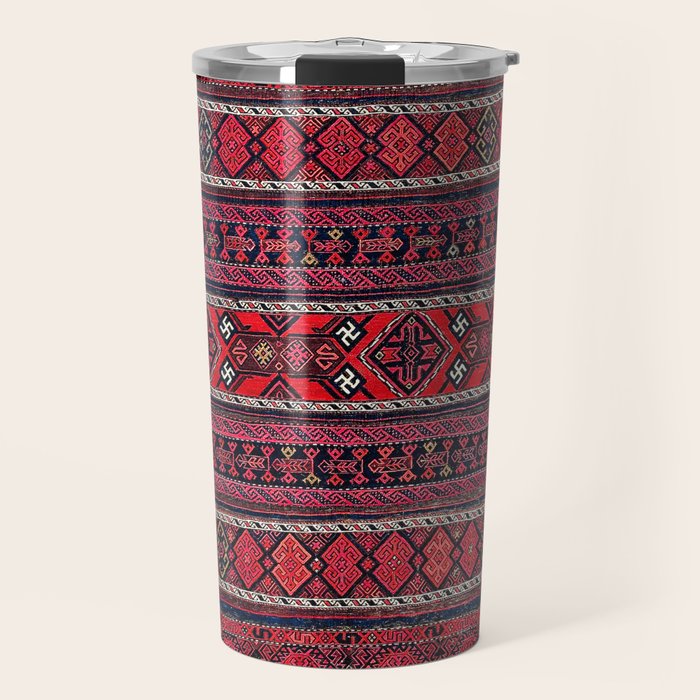 Baluch Southwest Afghanistan Flatweave Print Travel Mug Gallery Image 1