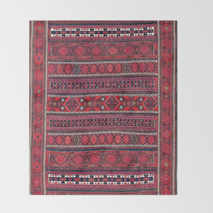 Baluch Southwest Afghanistan Flatweave Print Throw Blanket Gallery Image 2