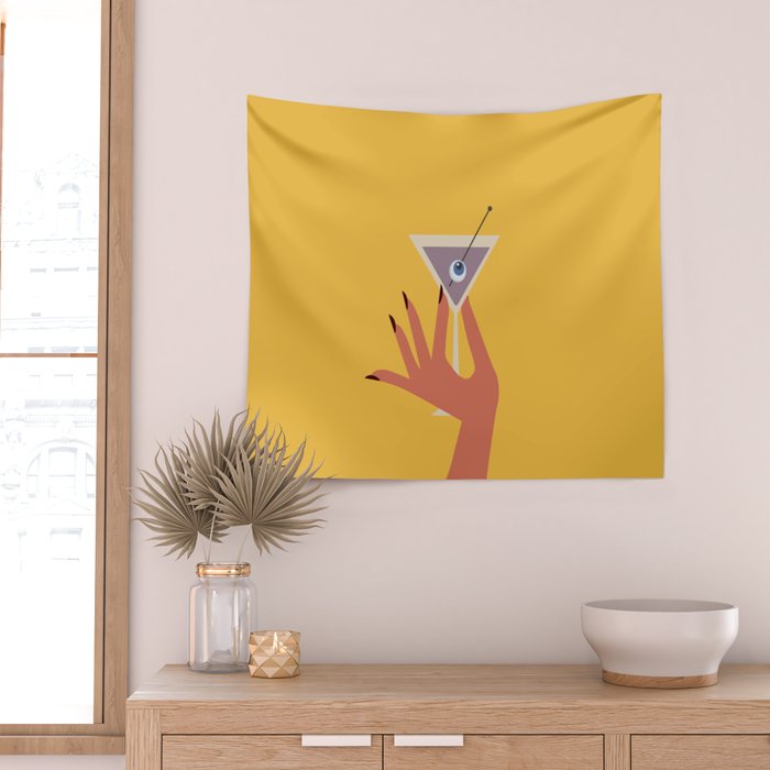 Vodka Martini - Boo Drink Wall Tapestry Gallery Image 2