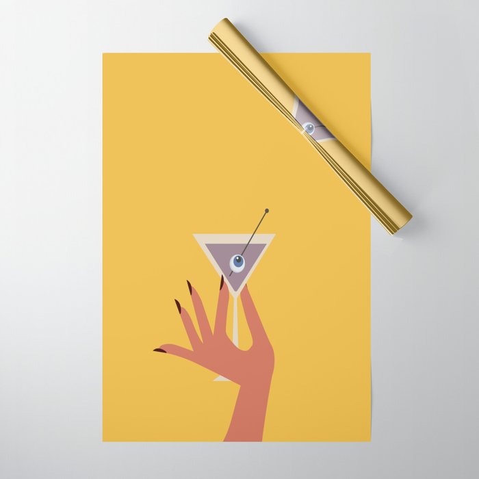 Vodka Martini - Boo Drink Wrapping Paper Gallery Image 1