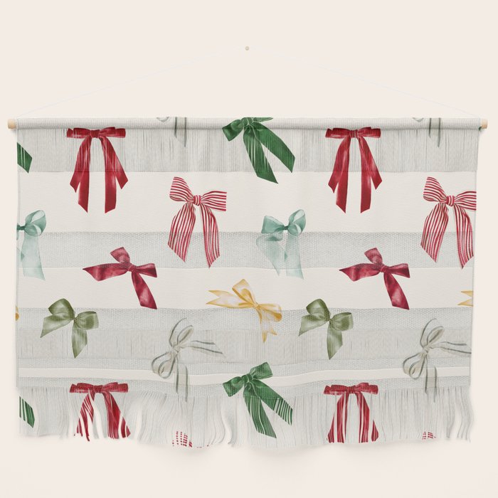 Vintage Christmas Holiday Bows Wall Hanging Gallery Image 1