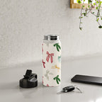 Vintage Christmas Holiday Bows Water Bottle Gallery Image 4