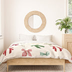 Vintage Christmas Holiday Bows Duvet Cover Gallery Image 3