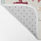 Vintage Christmas Holiday Bows Bath Mat Gallery Image 2