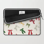 Vintage Christmas Holiday Bows Laptop Sleeve Gallery Image 2