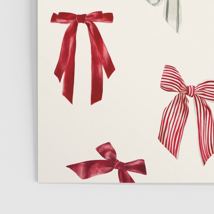 Vintage Christmas Holiday Bows Poster Gallery Image 3